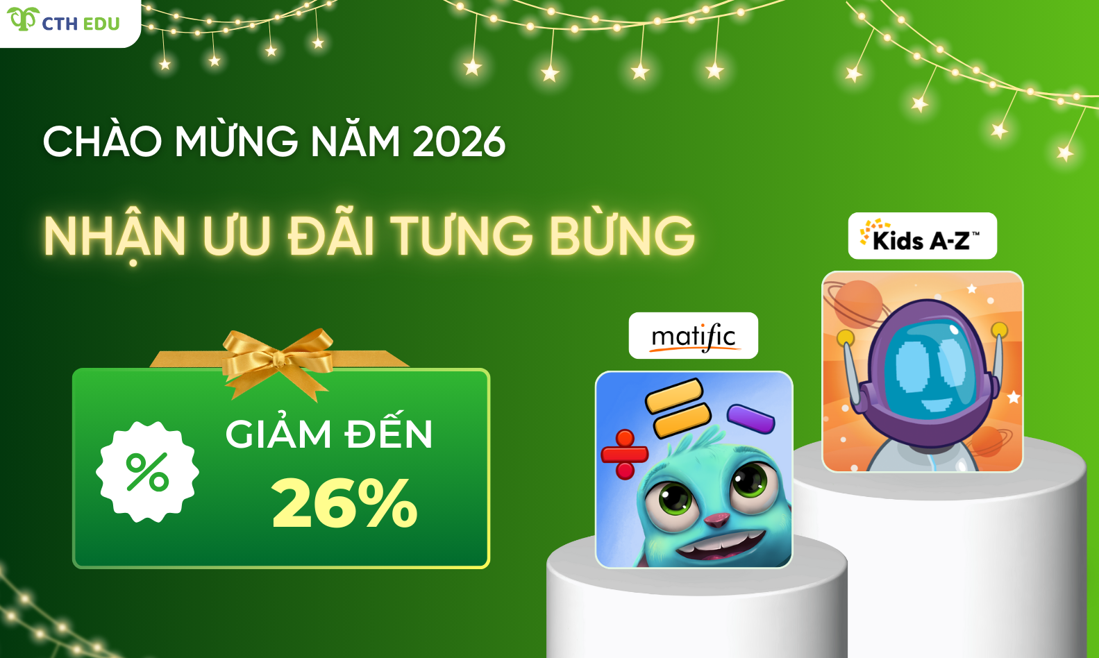 [SIÊU ƯU ĐÃI] Chào năm mới 2026: Matific giảm lên đến 26% – Kids A-Z tặng voucher 260K